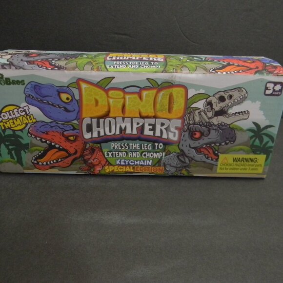 Dino Bros Chompers T-Rex Eggs Keychains Special Edition Velociraptor Fossil - Picture 3 of 4